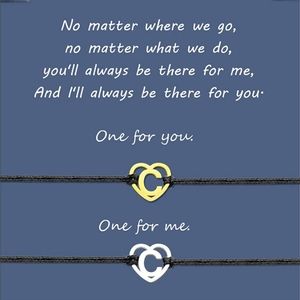 Leather "C" initial friendship bracelets